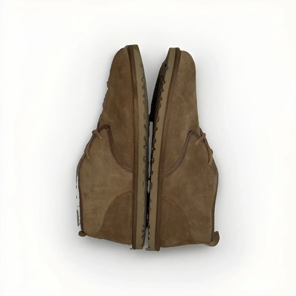 UGG Maksim Men's Size 11 Brown Suede Sherpa Lined Chukka Shoes 1016680, EUC